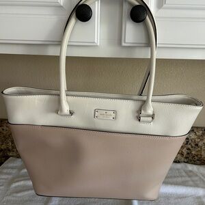 Kate Spade Cream and Tan Tote Bag